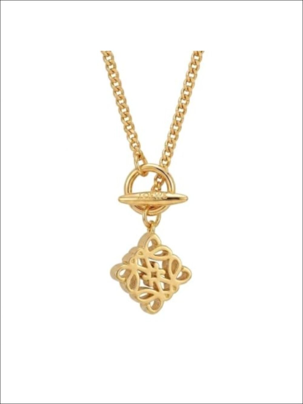 18K Gold Plated Pendant Necklace for Women Geometric Openwork 18.5 Inch